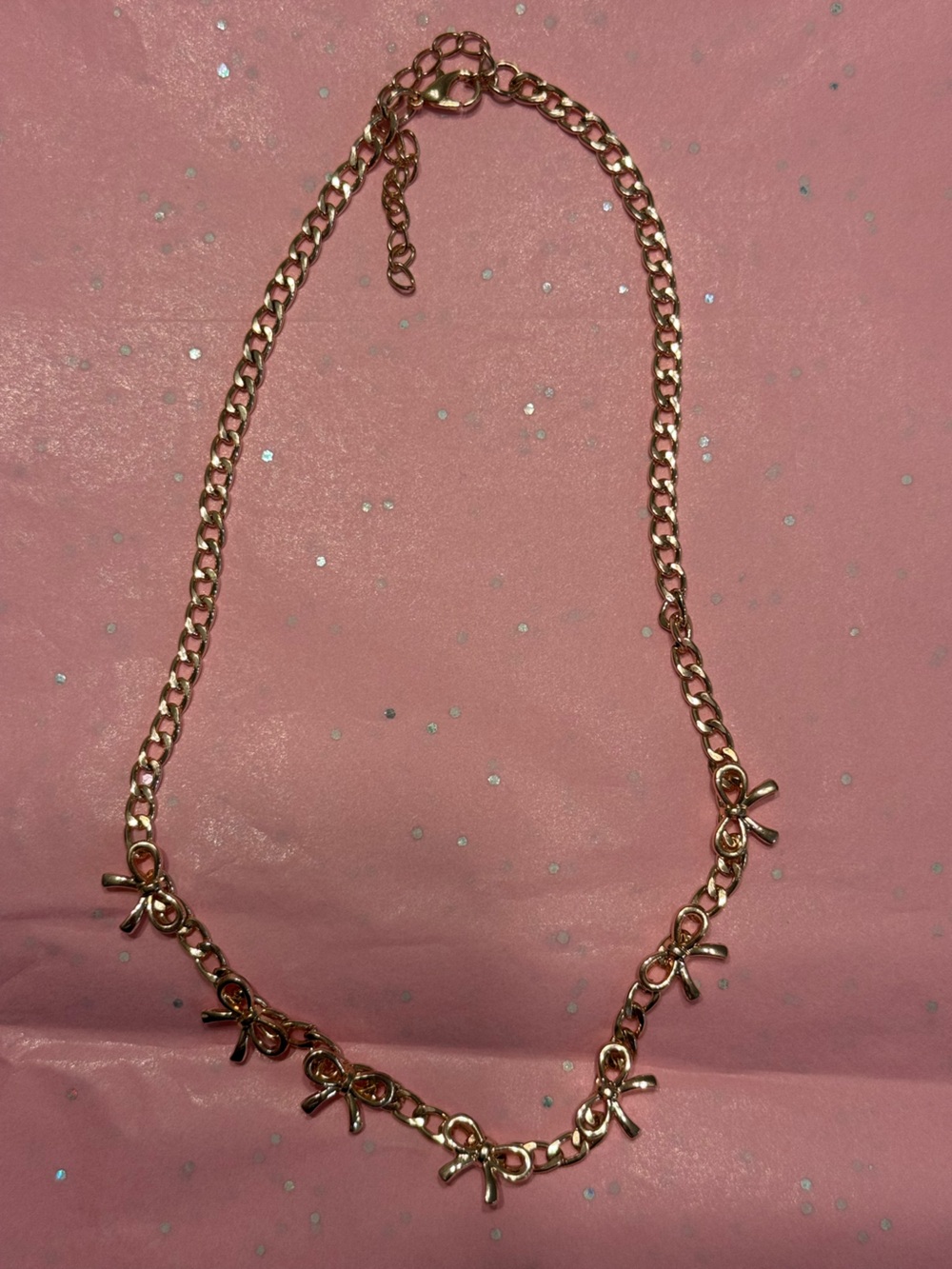 Paparazzi ribbon bow necklace